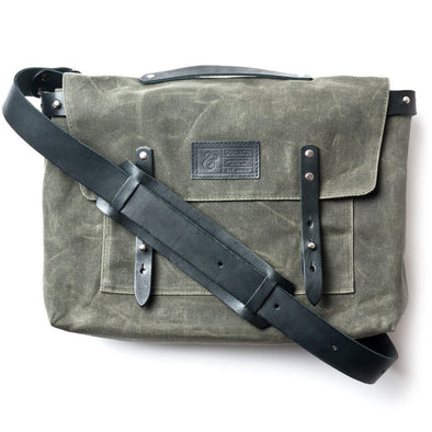 Waxed Canvas Messenger Bag Army