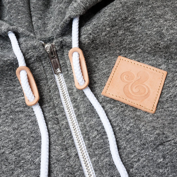 Leather Patch Hoodie